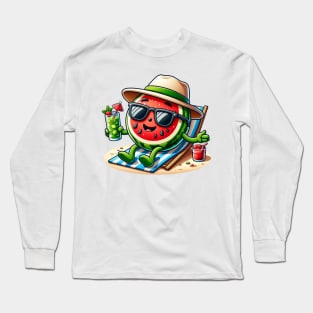 Watermelon Chill Out - Summer Breeze and Fresh Squeeze Long Sleeve T-Shirt